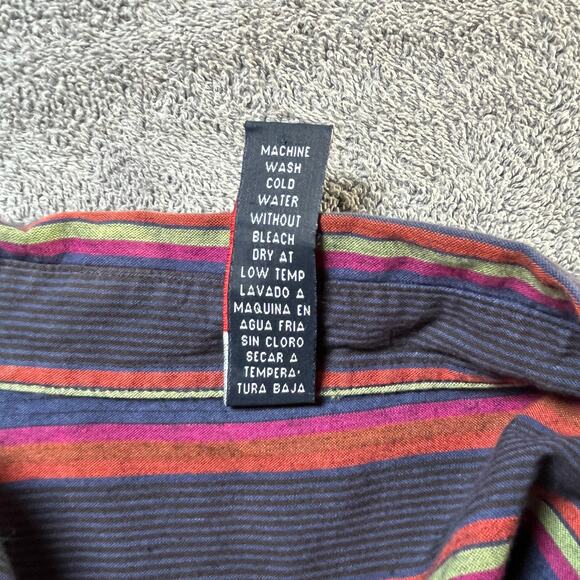 Willie Esco Shirt Mens XL Multicolor Striped Button Up Western Cowboy Casual - Picture 7 of 9